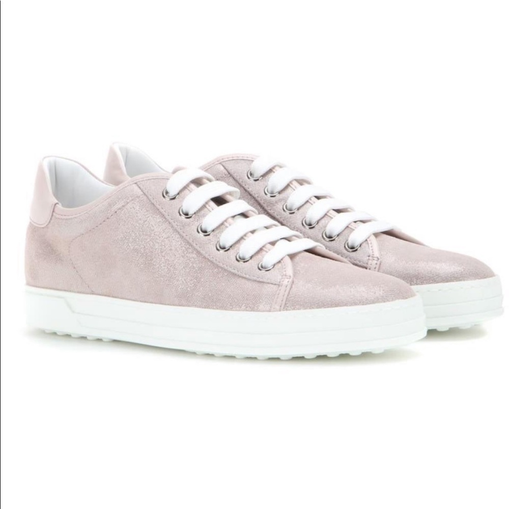 Tod’s Pink Cassetta Gomma VB Allacciata Sneakers